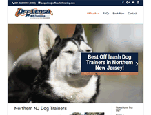 Tablet Screenshot of northernnjdogtrainers.com